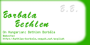 borbala bethlen business card